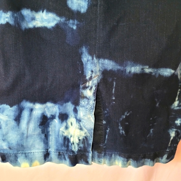 Citizens of humanity tie-dye reworked denim jean midi skirt size 29 - Picture 7 of 8